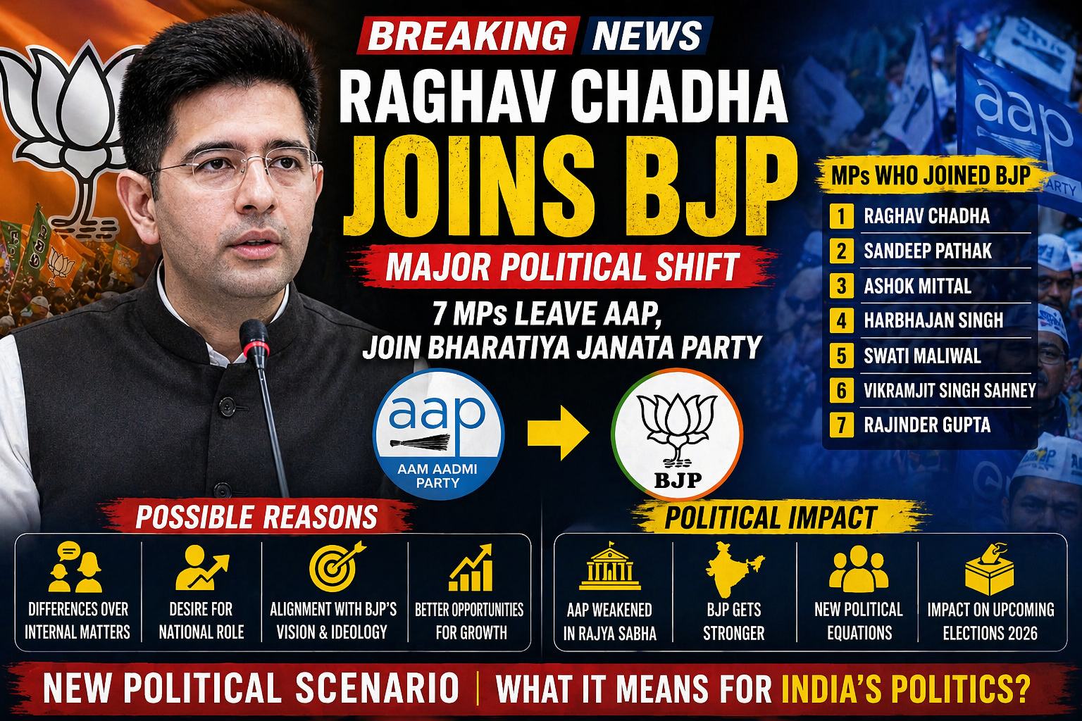 Raghav Chadha Political Shift Buzz: Reported MP Movement, Reasons & Big Impact Explained
